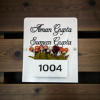  White Acrylic Planter Name Plate 
