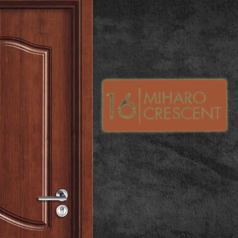 Personalized Stainless Steel Metal Name Plate for Home – Weatherproof Laser Cut Design