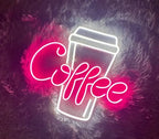 VYNES COFFEE Neon Light – LED Neon Light Board for Room, Café & Bar Decor - Harshita Craft