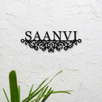 Personalized Laser Cut Minimalist Metal Name Plate for Home - Harshita Craft