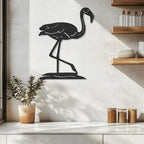 Flamingo Silhouette Metal Wall Art
