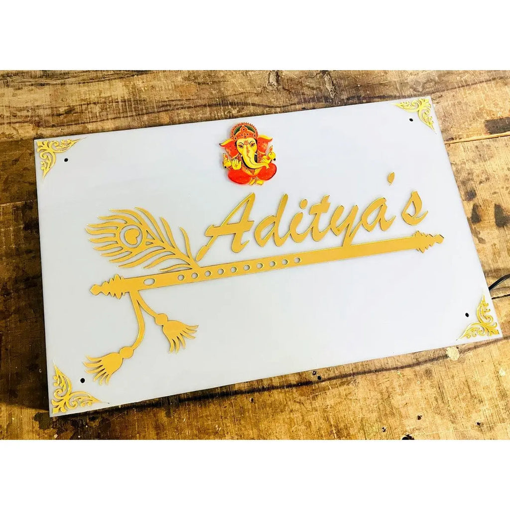 Waterproof Acrylic LED Name Plate – Warm White
