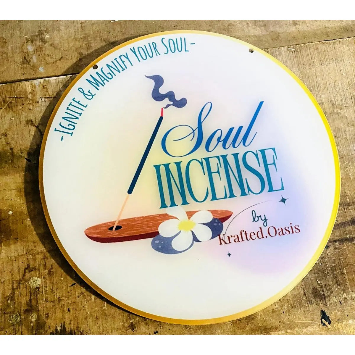 Round Acrylic Printed Name Plate