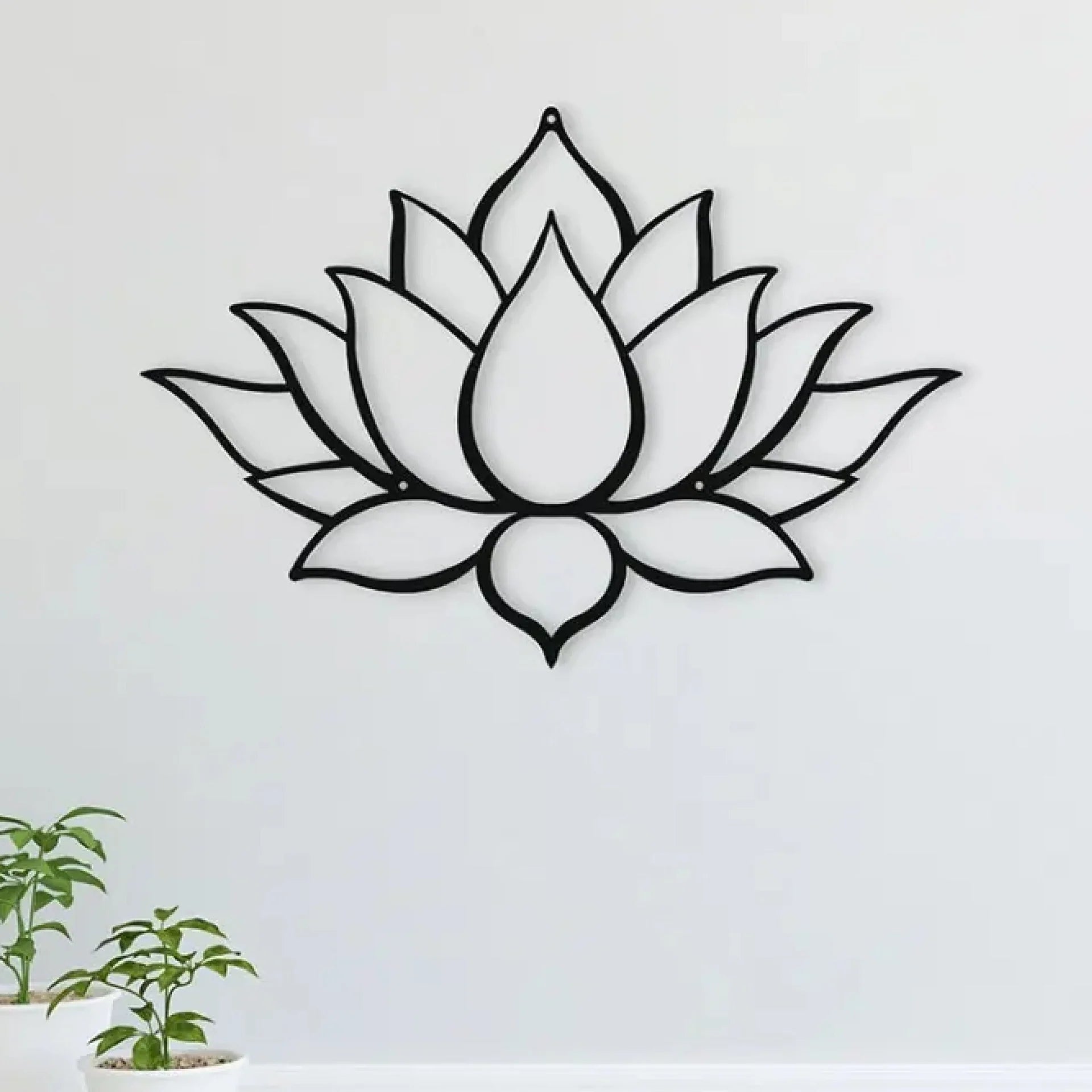 Sacred Lotus Metal Wall Art