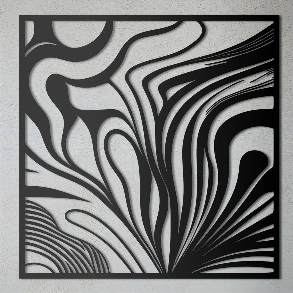 Tiger Stripes Abstract Metal Wall Art