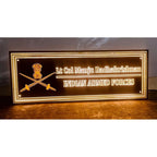 Armed Forces Acrylic LED Name Plate for Home - Harshita Craft