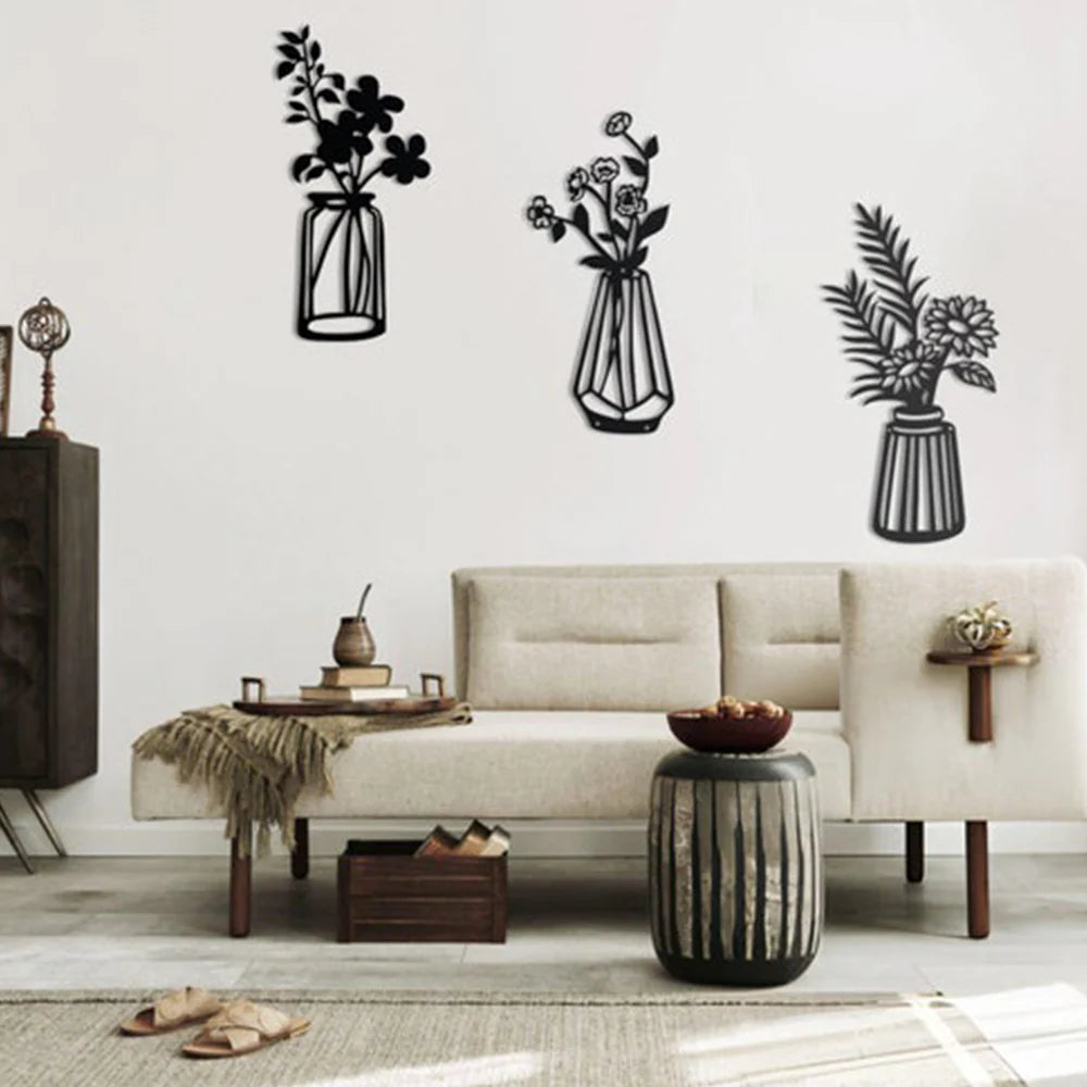 Vase Metal Wall Art Decor