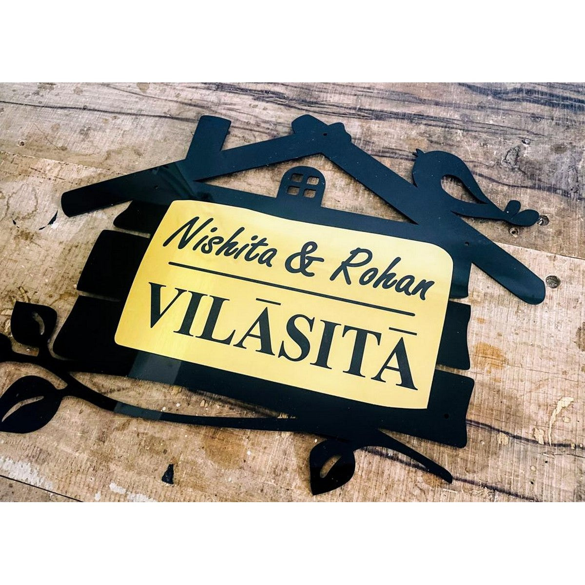 Hut Shape Acrylic Name Plate 
