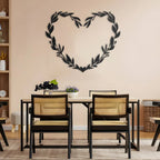 Floral Heart Design Metal Wall Art