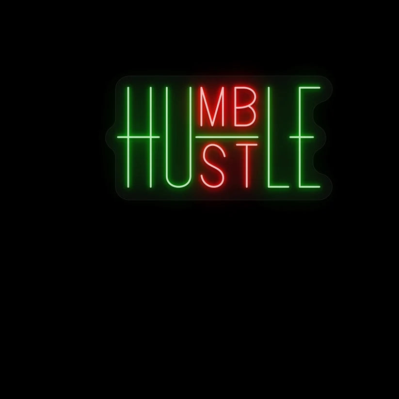 Humble Hustle Neon Sign – Motivational LED Neon 