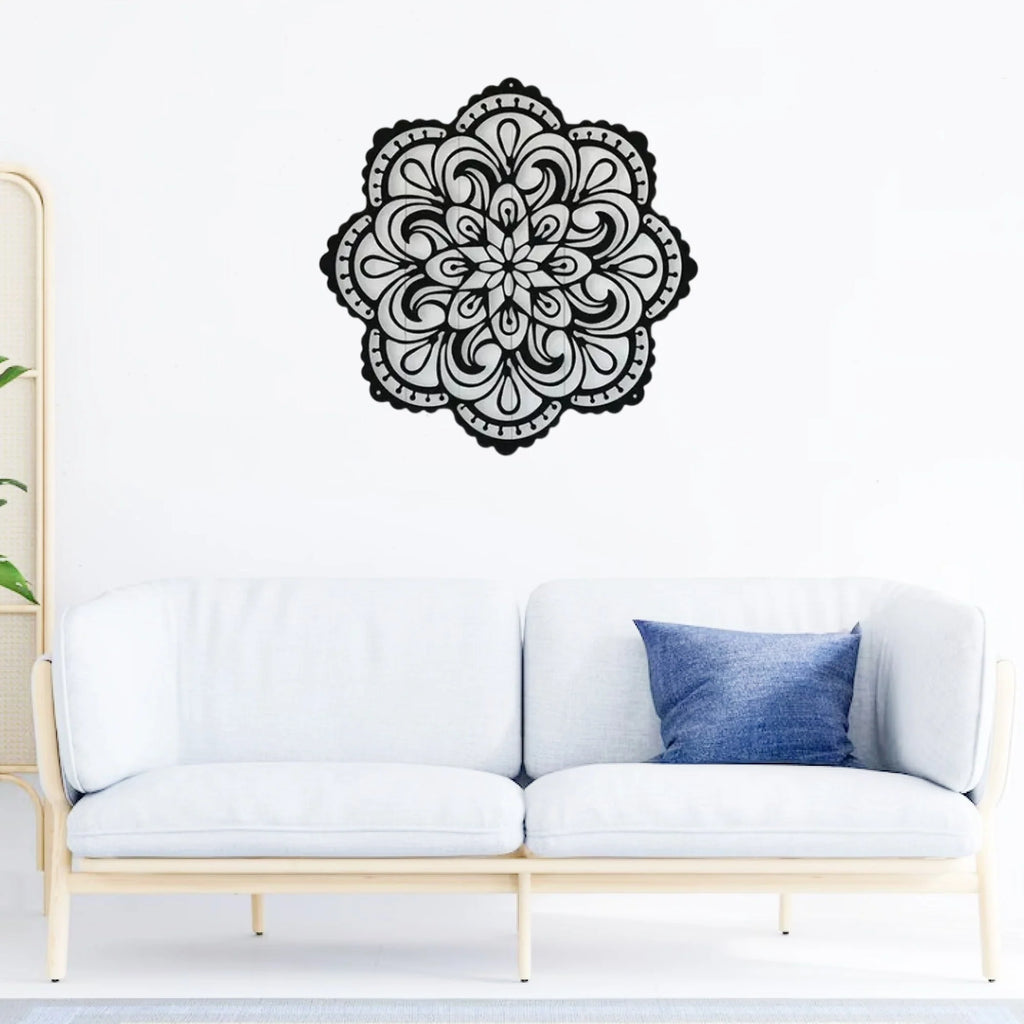 Floral Mandala Metal Wall Art 