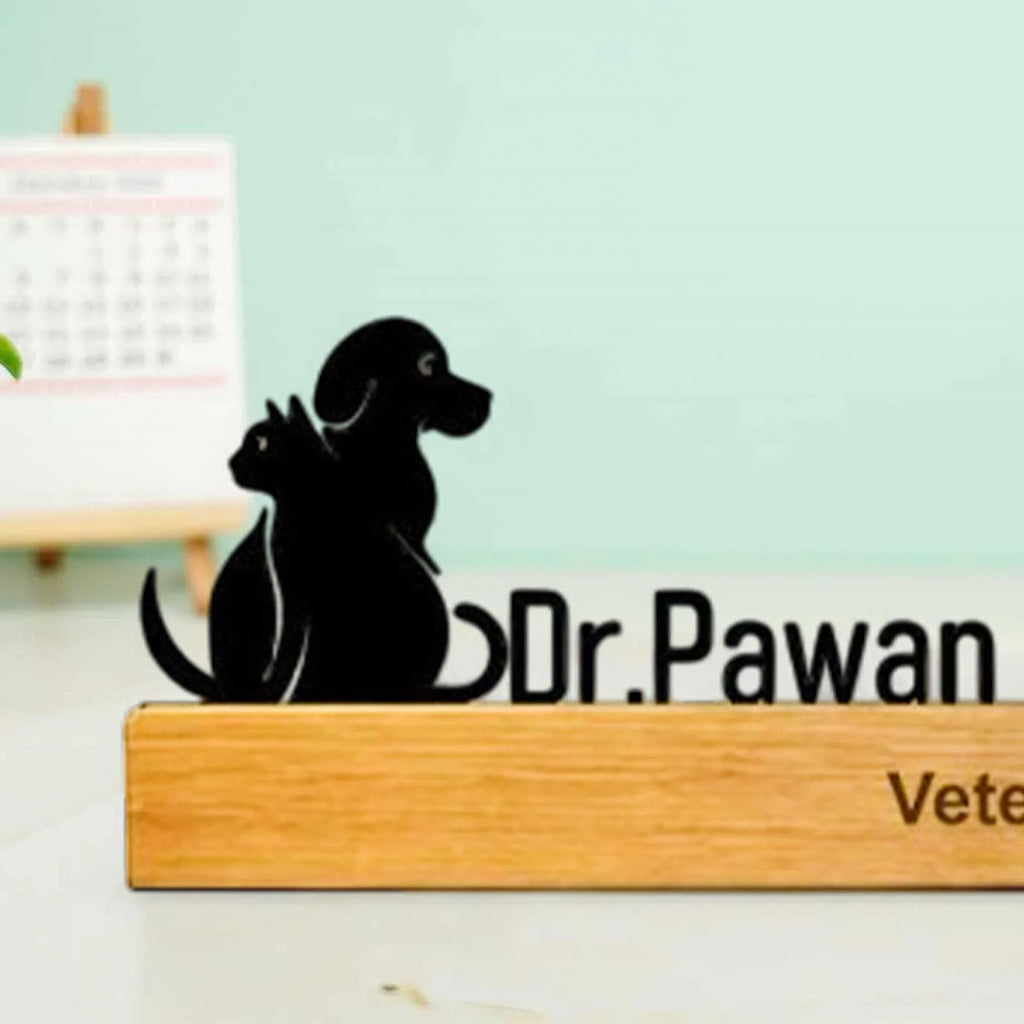 Personalized Minimal Desk Table Name Plate for Office