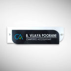 Black & White Acrylic Name Plate 