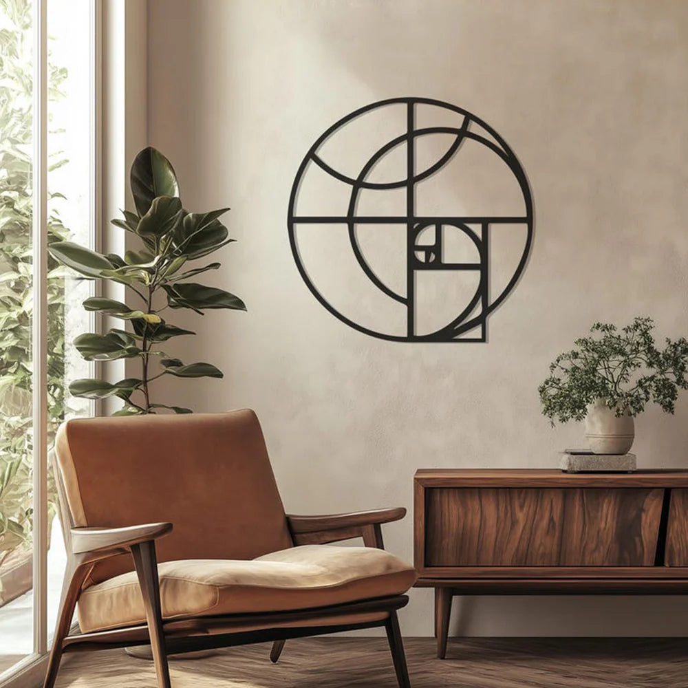 Geometric Golden Ratio Metal Wall Art