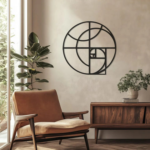 Geometric Golden Ratio Metal Wall Art