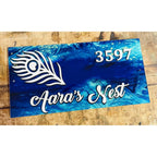 Beautiful Multicolor Printed Acrylic Embossed Letters Name Plate for Home - Harshita Craft