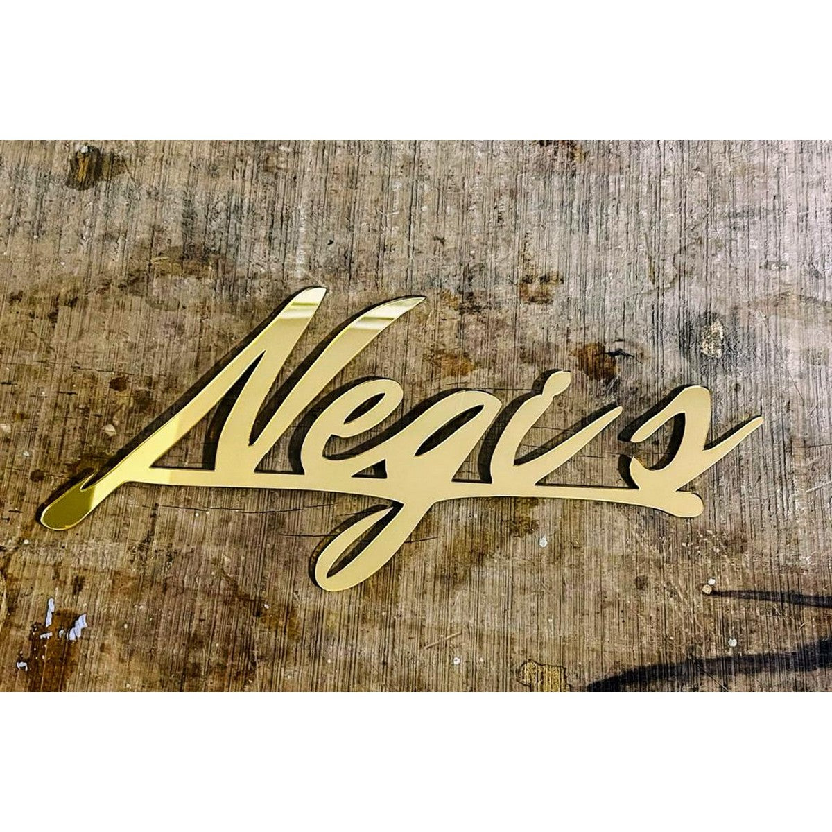 Golden Acrylic Name Plate Design 