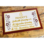 Gold Embossed Acrylic House Name Plate