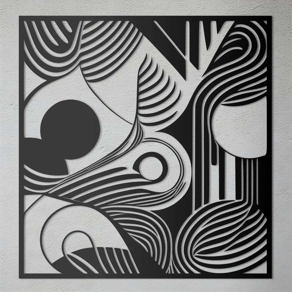 Organic Flow Waves Metal Wall Art