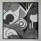 Organic Flow Waves Metal Wall Art