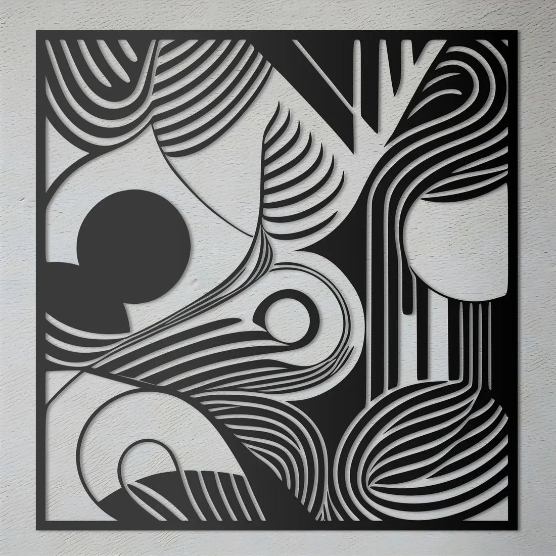 Organic Flow Waves Metal Wall Art