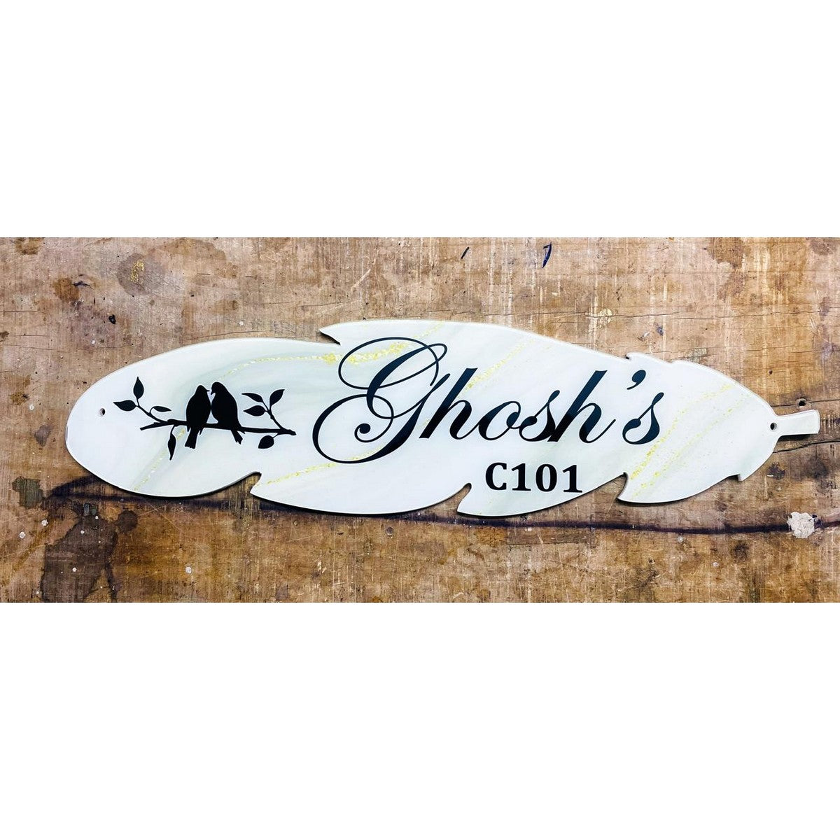 UV Printed Multicolor Acrylic Name Plate for Home