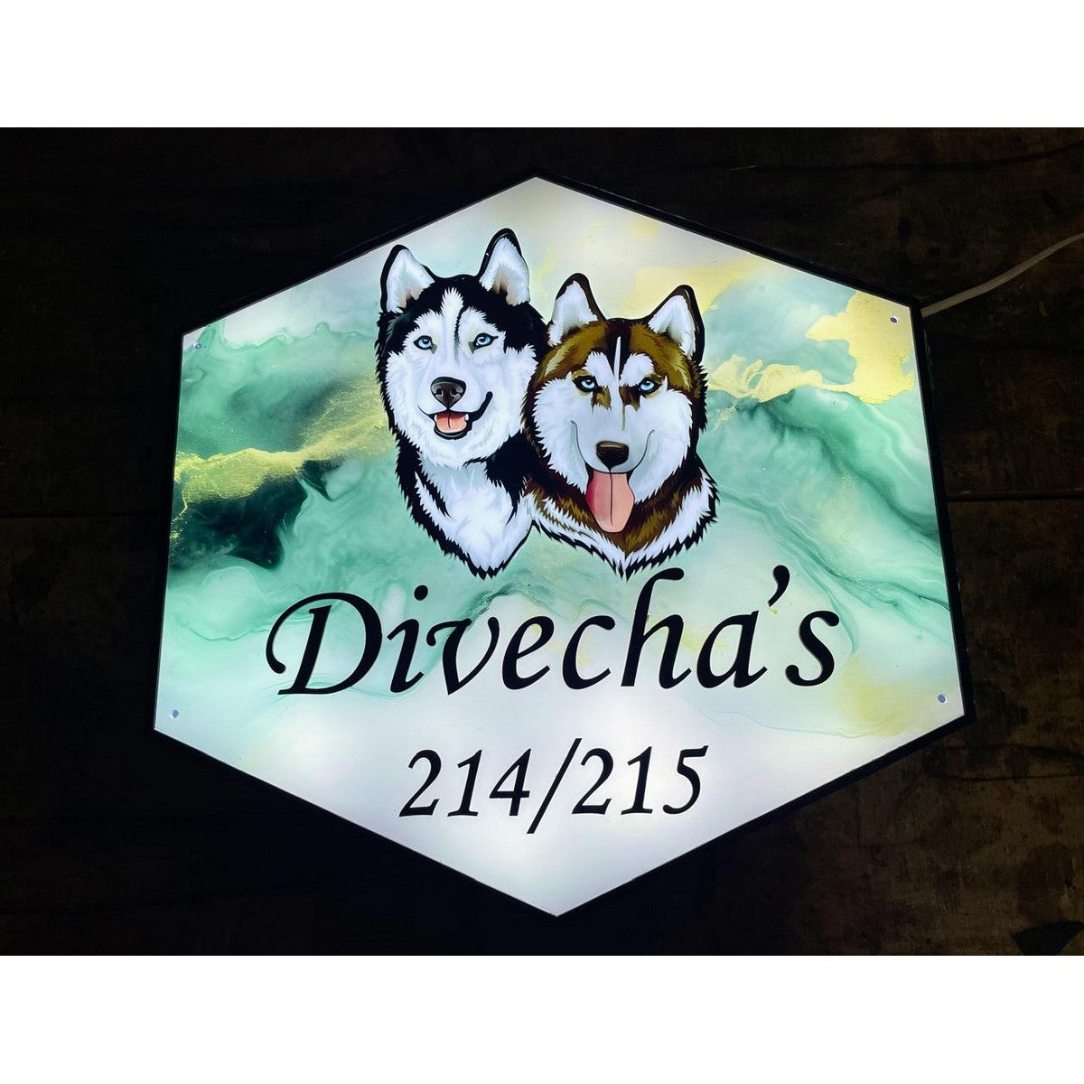 Acrylic Multicolor Printed Illuminated Name Plate