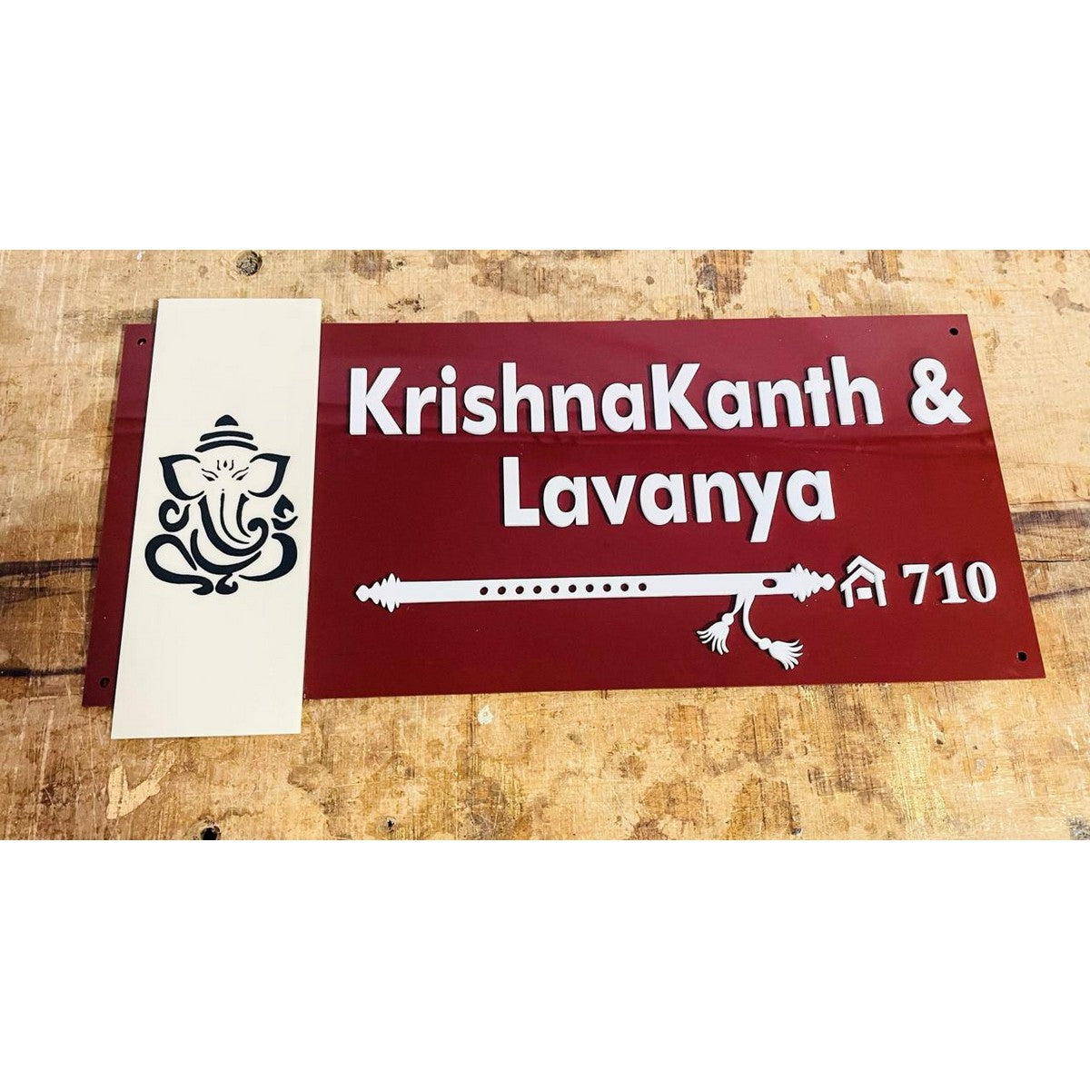 Personalized Acrylic Home Name Plate 