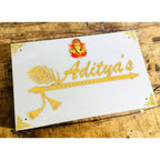 Waterproof Acrylic LED House Name Plate with Warm White Lights – Custom Design - Harshita Craft