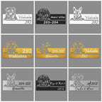 Personalized Dog Theme Metal Name Plate for Home – Weatherproof - Harshita Craft