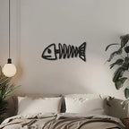 Fish Skeleton Metal Wall Art Decor