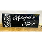 CNC Laser Cut Acrylic LED Name Plate for Home