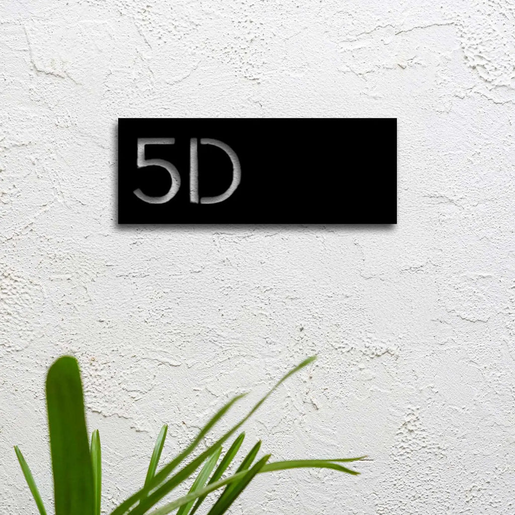 Personalized Laser Cut Minimalist Steel Name Plate for Home Entrance - Harshita Craft