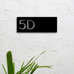 Personalized Laser Cut Minimalist Steel Name Plate for Home Entrance - Harshita Craft