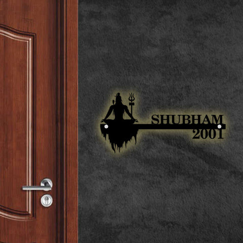 Personalized Religious Metal Name Plate for Home | Laser Cut Steel