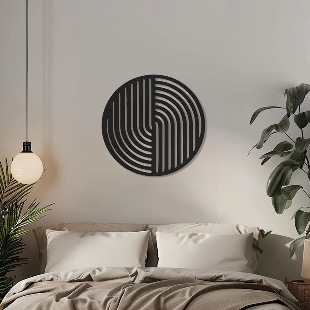 Abstract Strips Metal Wall Art