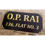 Wooden Texture Acrylic Name Plate for Home – Custom Design