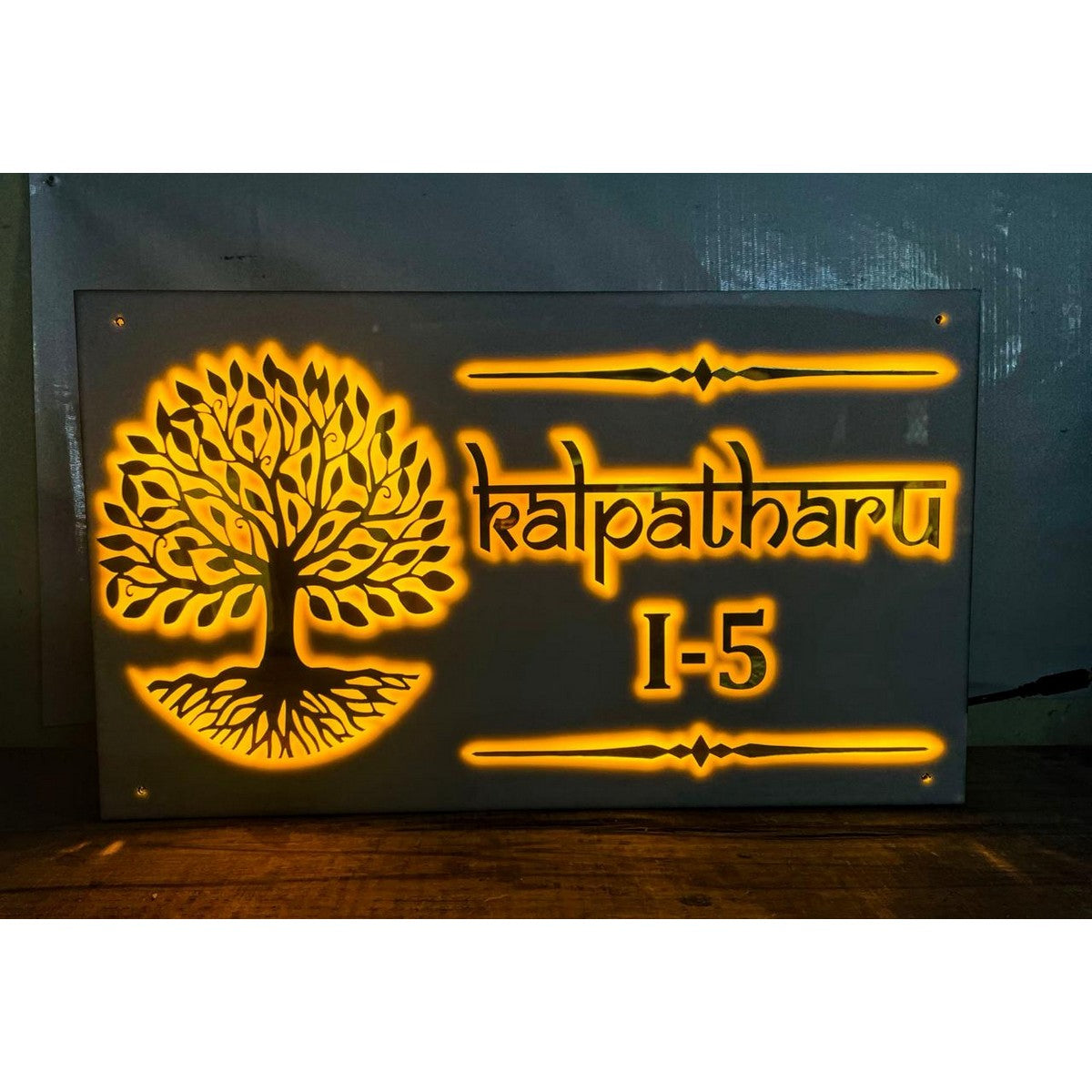 Acrylic LED Name Plate for Home