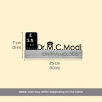 Personalized Minimal Desk Table Name Plate for Ophthalmologist