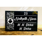 Shiv Ji Jali Design Acrylic LED Name Plate