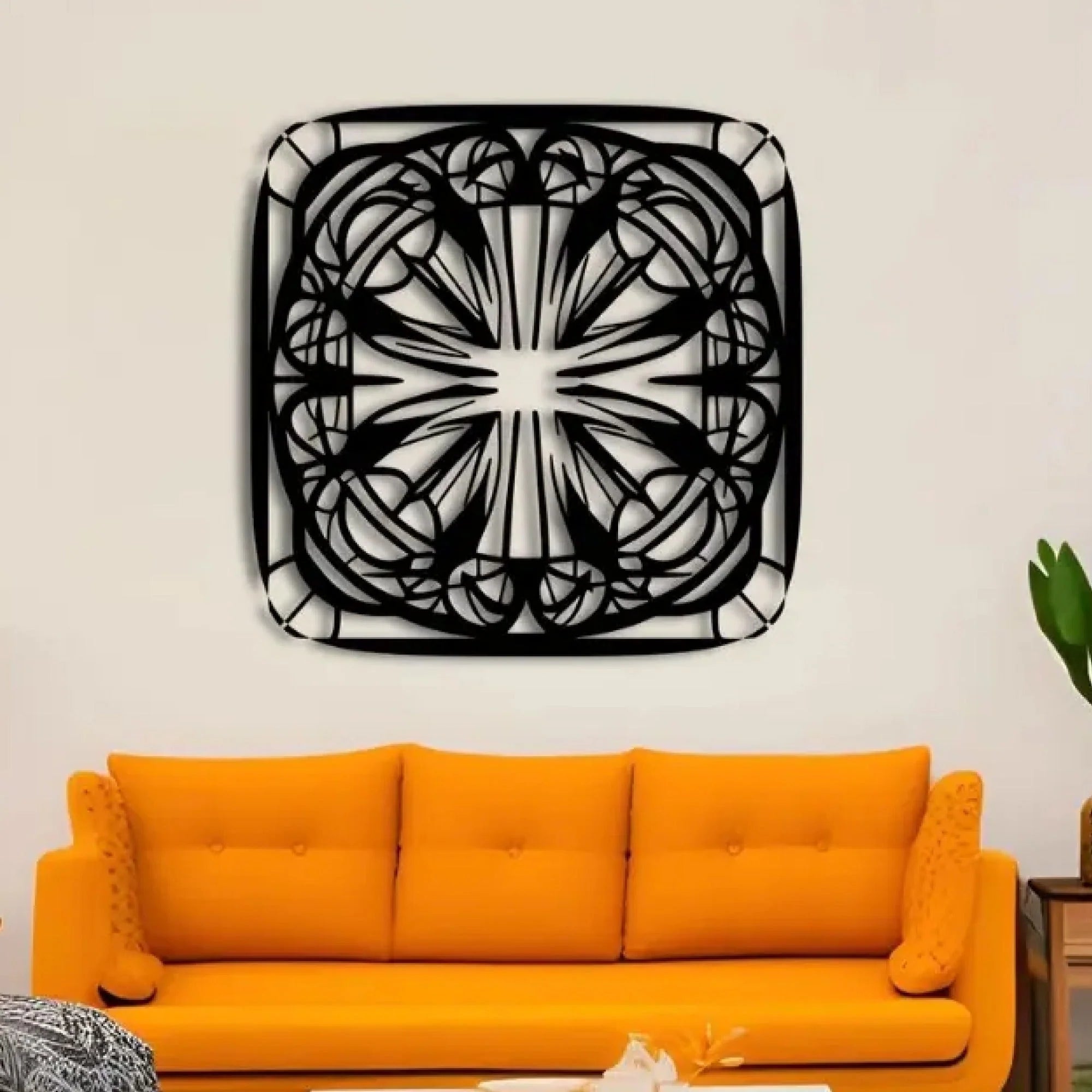  Mandala Square Metal Wall Art