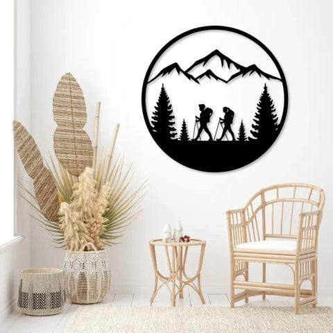 Mountain Trees Metal Wall Art