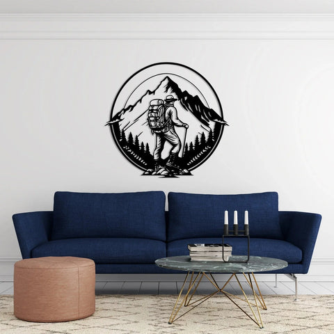 Adventure Mountain Climbing Metal Wall Art Decor 