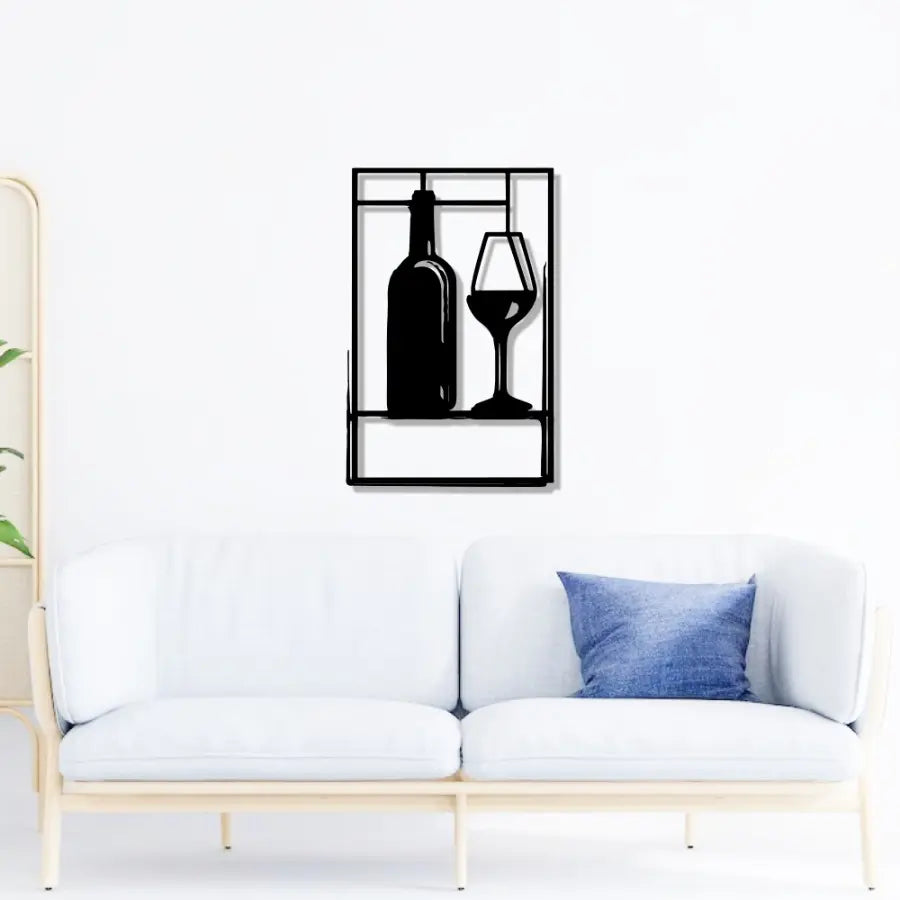  Glass Bar Metal Wall Art