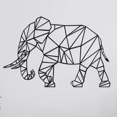 Abstract Elephant Metal Wall Art 