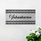 Personalized Line Art Metal Name Plate for Home – Stainless Steel - Harshita Craft