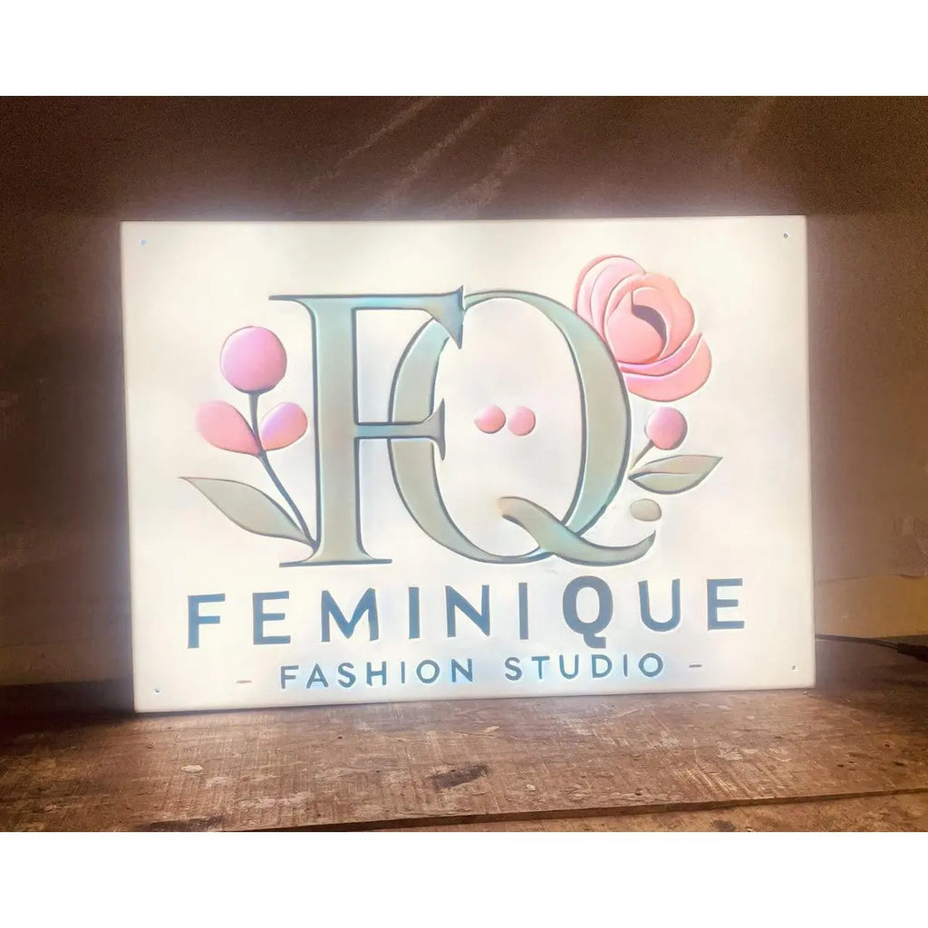 Multicolor Acrylic UV Printed LED Name Plate