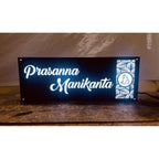 Unique Design White Waterproof LED Acrylic Name Plate for Home - Harshita Craft