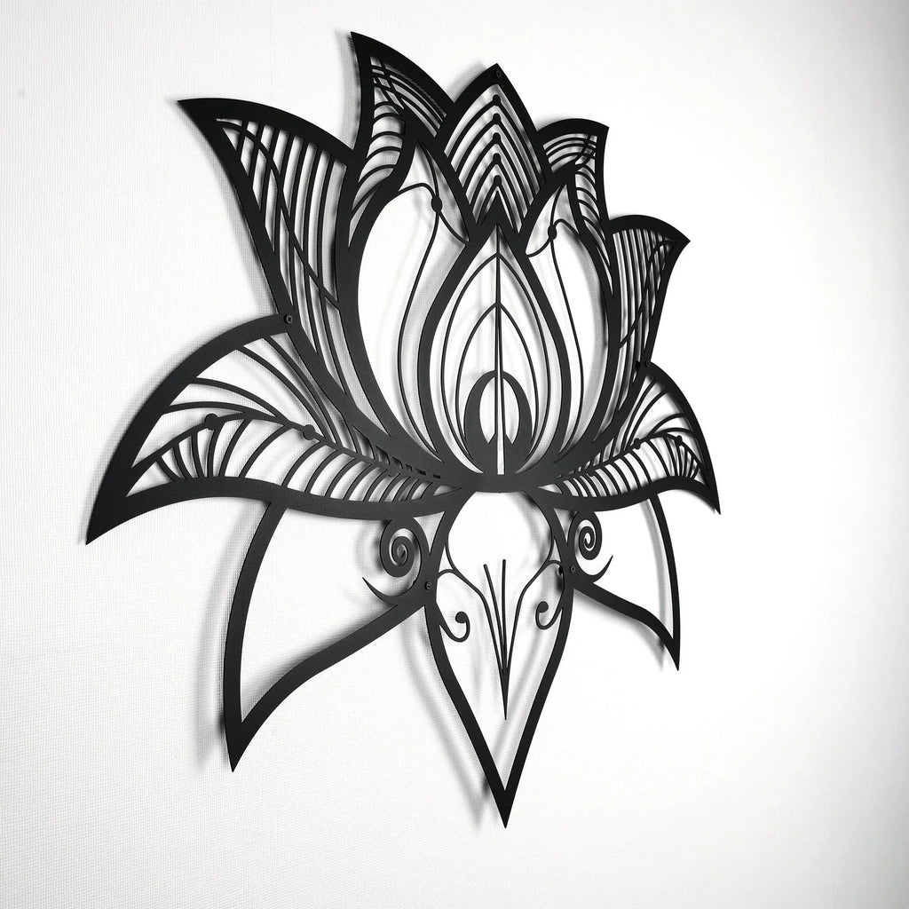 Namaste Bohemian Floral Metal Wall Art