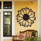 Elegant Sunflower Metal Wall Art Decor for Living Room & Home Interior - Harshita Craft